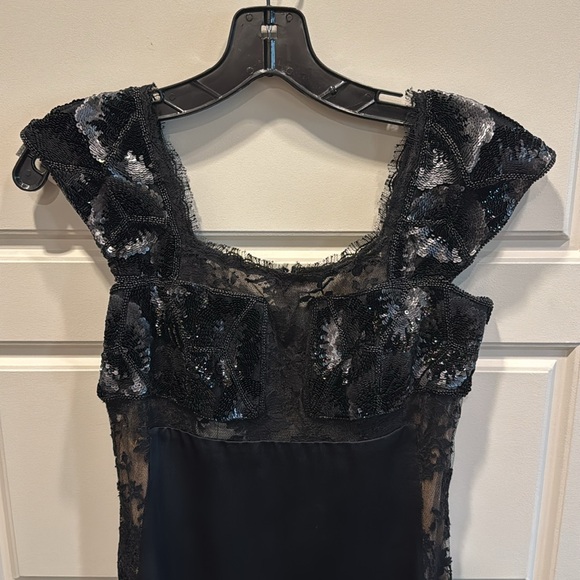 Georges Chakra Custom Black Lace & Sequin Gown - Picture 4 of 11